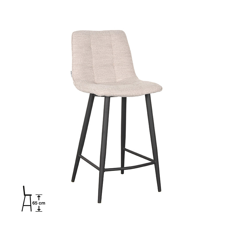 LABEL51 Barkruk Jelt - Naturel - Boucle - Zithoogte 65